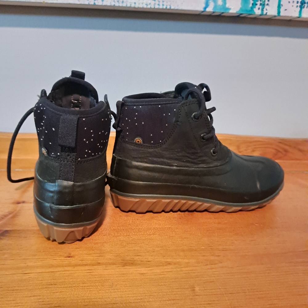 Bogs Black Casual Lace Rain Boots Size 7